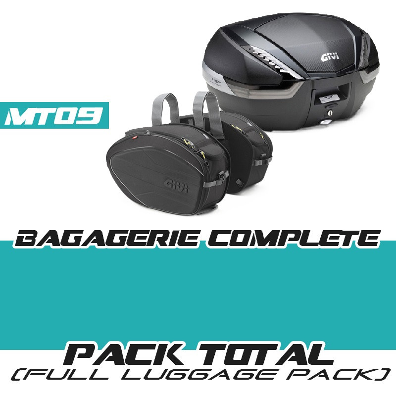 PACK-V47NNT-EA100C : Complete Pack Givi Top Case V47 + Saddlebags EA100C Yamaha MT09