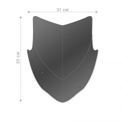 YMT9300-21 : Aerosport Windshield Barracuda 2021-2022 Yamaha MT09