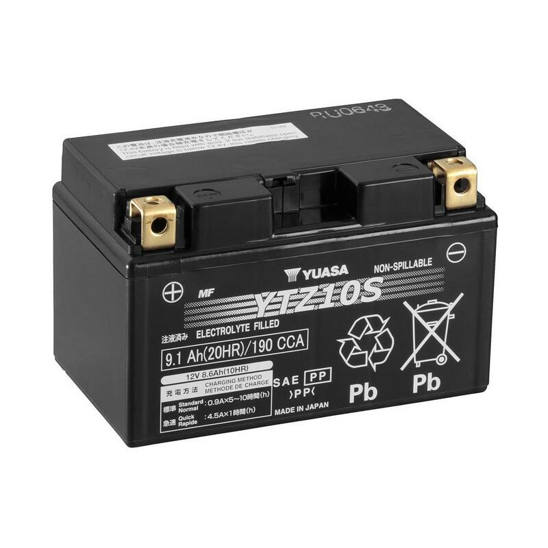 1080870-YTZ10S : Batterie Yuasa W/C sans entretien activée usine YTZ10S Yamaha MT09