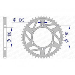 3040760-48013125 : Kit chaîne AFAM super-renforcée - couronne ultra-light Yamaha MT09