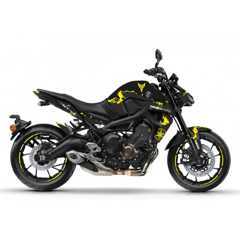 GRAF-JAUNE : copy of Stickers BurnOut Racing Yamaha MT09 GRAF-JAUNE : copy of Stickers BurnOut Racing Yamaha MT09