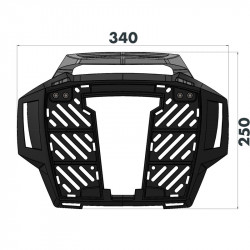 FS65245570105 : Support de top case Alurack Hepco-Becker Yamaha MT09