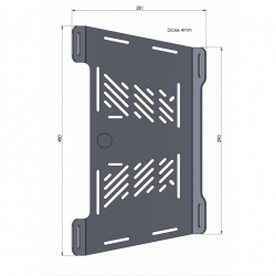 FS6100530001 : Hepco-Becker Rack Extension Yamaha MT09