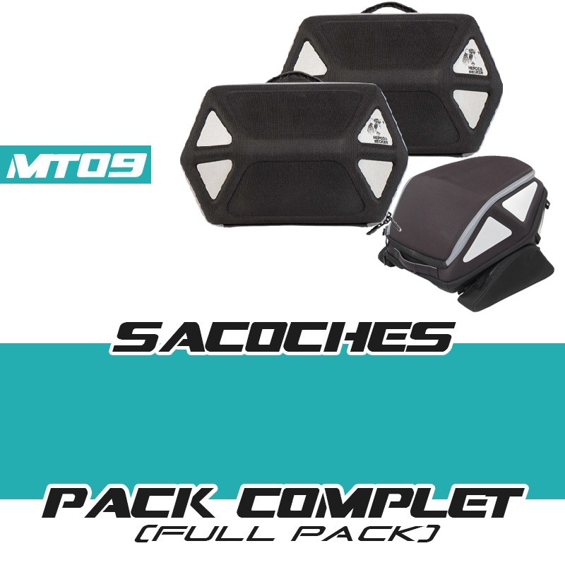PACKCOMPLET2-SPEED : Paquete alforjas laterales + asiento Royster Speed Hepco-Becker 2021-2025 Yamaha MT09