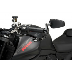 21440N+21441N+9583P : Brake and Clutch Lever Guards with Pro Puig Mirrors 2017-2020 Yamaha MT09