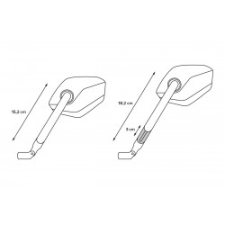 MIR.00.850.10101 : Jeu de rétroviseurs sport SW-Motech Yamaha MT09