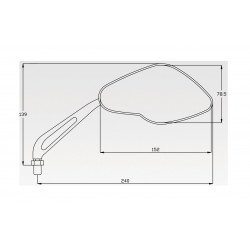 R-0914 : Police Evo Mirror Set from De Pretto Moto Yamaha MT09