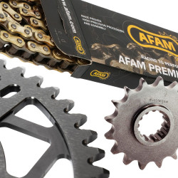 3040760-48013125 : Kit chaîne AFAM super-renforcée - couronne ultra-light Yamaha MT09