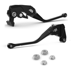 PACK-LEVIERS-2123-A : Silver Clutch and Brake Lever Set for Yamaha 2021-2023 Yamaha MT09